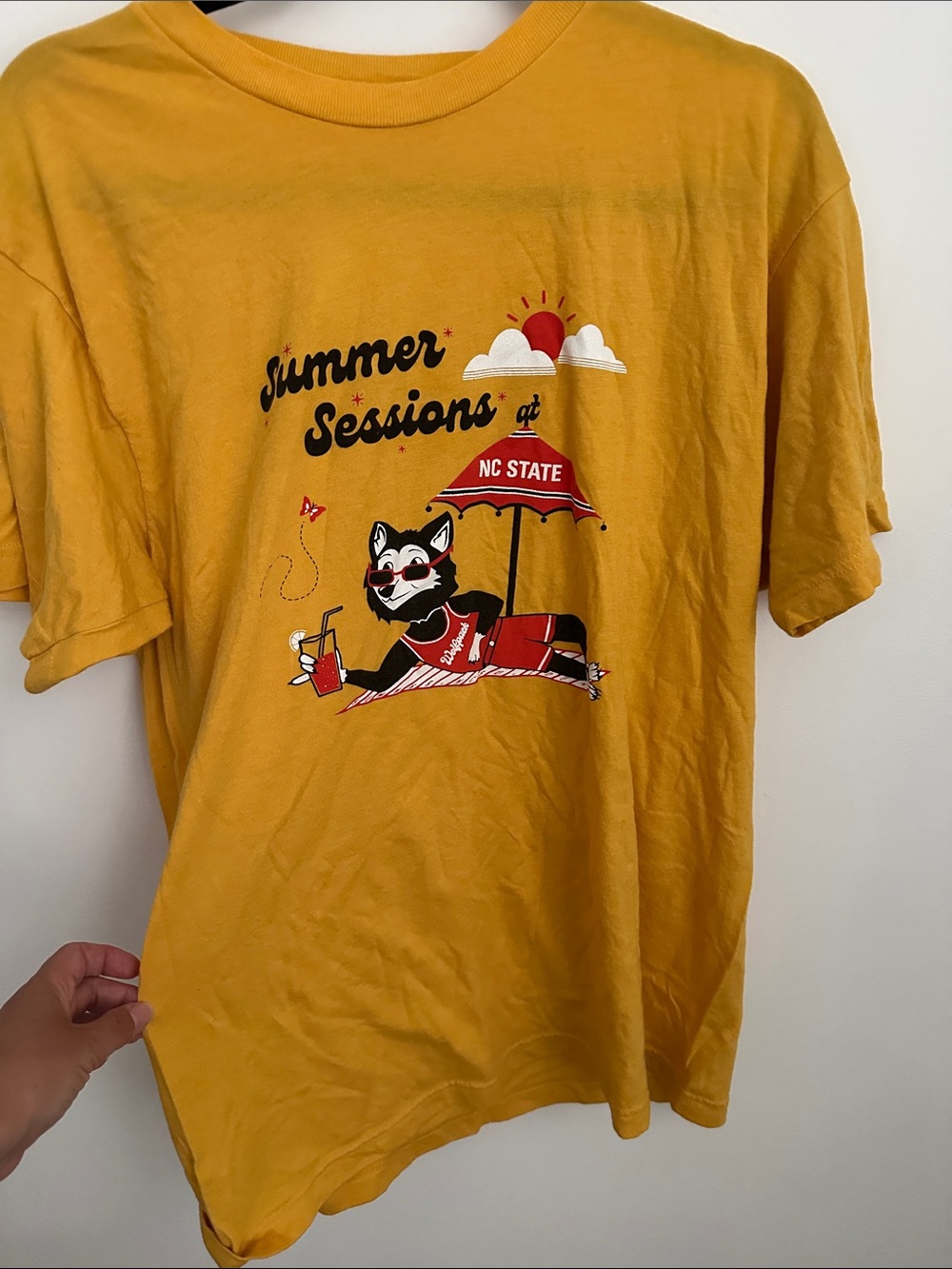 STATE Yellow Graphic 'Summer Sessions' Tee with Red Umbrella